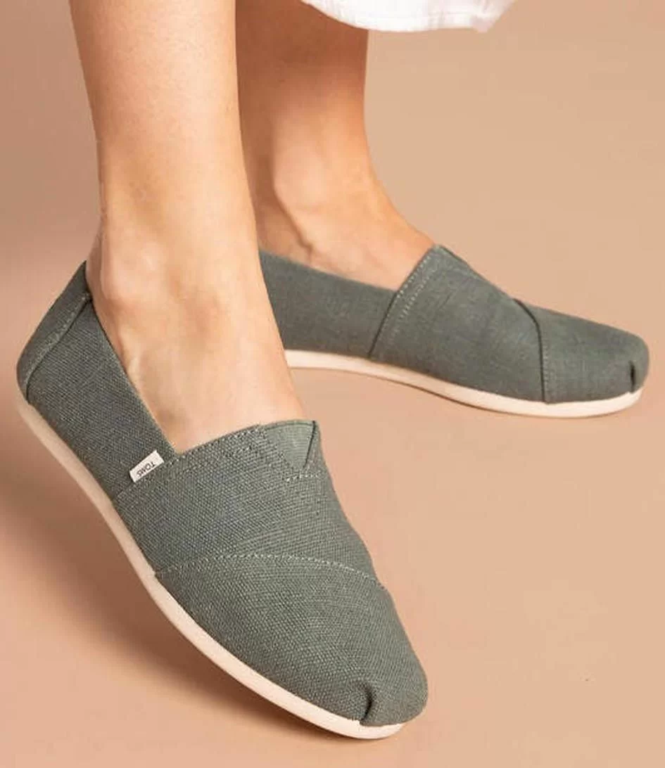 Toms Heritage Canvas Alpargata Green 2 Toms Heritage Canvas Alpargata Green – Image 2