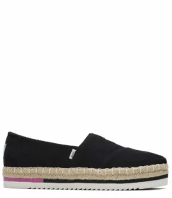Toms Espadrille Alpargata Platform Rope Black