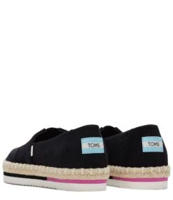 Toms Espadrille Alpargata Platform Rope Black -Chaussures Promotion Boutique 10017831 black 3