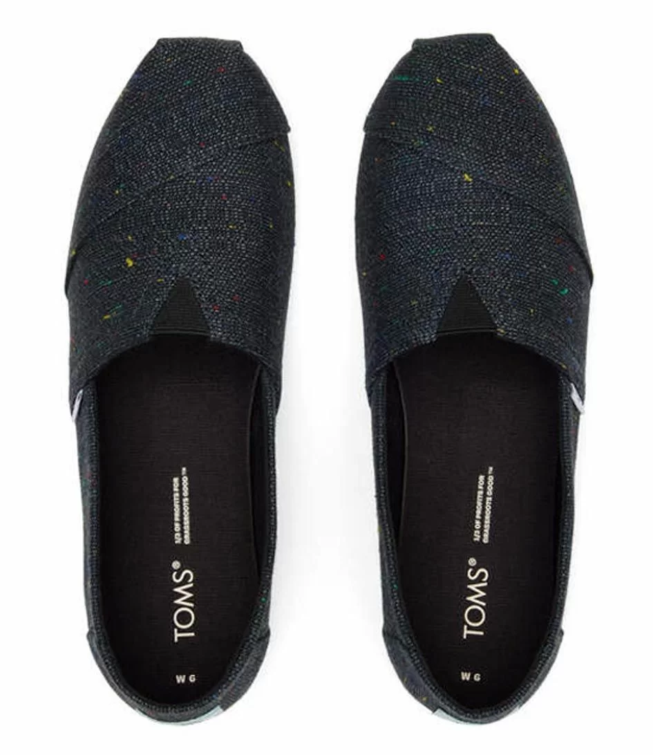 Toms Alpargate Speckled Recycled Cotton Black 5 Toms Alpargate Speckled Recycled Cotton Black – Image 5