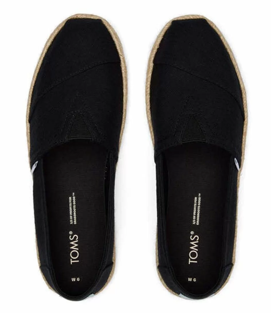 Toms Alpargata Recycled Cotton Rope Espadrille Black 5 Toms Alpargata Recycled Cotton Rope Espadrille Black – Image 5