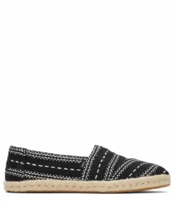 Toms Chunky Glob Woven Alrope Espadrilles Black