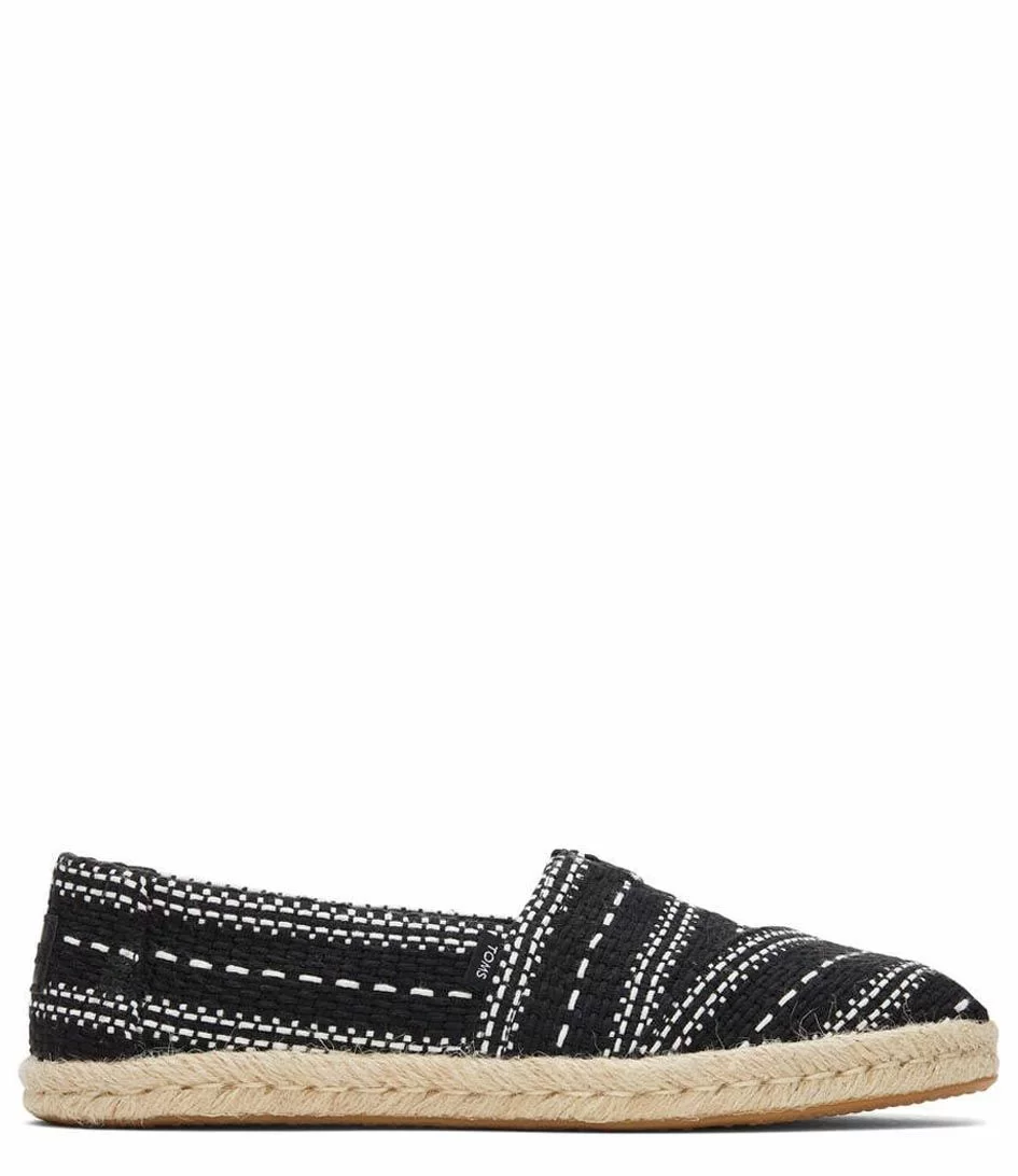 Toms Chunky Glob Woven Alrope Espadrilles Black 1 Toms Chunky Glob Woven Alrope Espadrilles Black