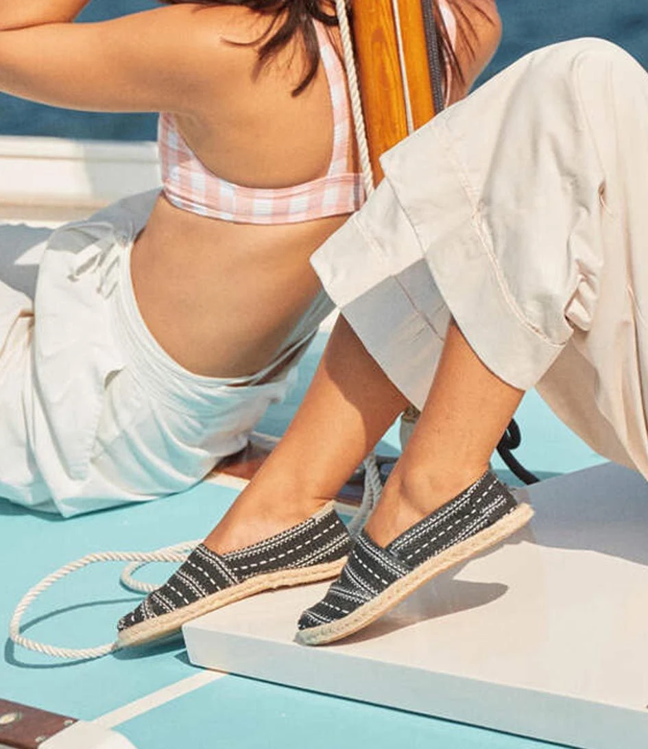 Toms Chunky Glob Woven Alrope Espadrilles Black 2 Toms Chunky Glob Woven Alrope Espadrilles Black – Image 2