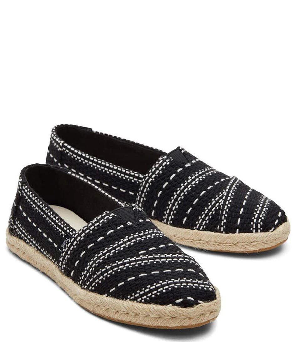 Toms Chunky Glob Woven Alrope Espadrilles Black 3 Toms Chunky Glob Woven Alrope Espadrilles Black – Image 3