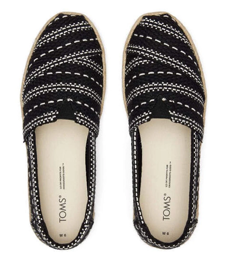Toms Chunky Glob Woven Alrope Espadrilles Black 5 Toms Chunky Glob Woven Alrope Espadrilles Black – Image 5