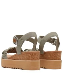 Toms Stetchr Woven Ruched Diana Grey -Chaussures Promotion Boutique 10019753 3