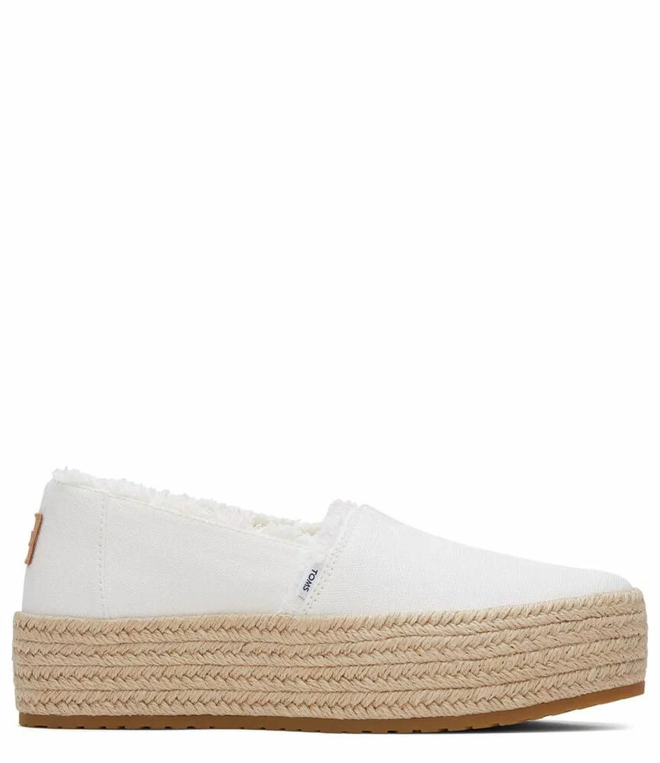 Toms Valcia Canvas Platform Espadrilles White 1 Toms Valcia Canvas Platform Espadrilles White