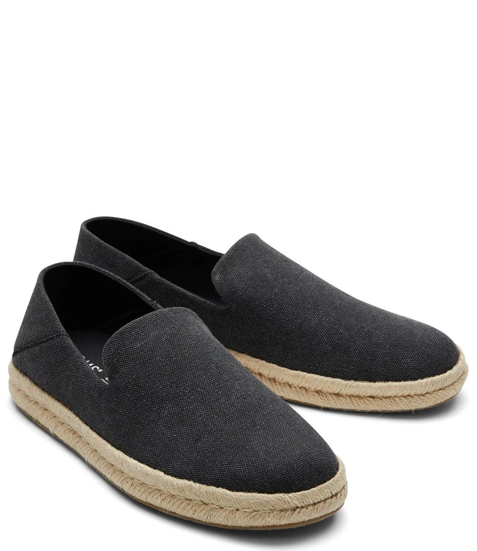 Toms Santiago Espadrilles Recycled Cotton Black 2 Toms Santiago Espadrilles Recycled Cotton Black – Image 2