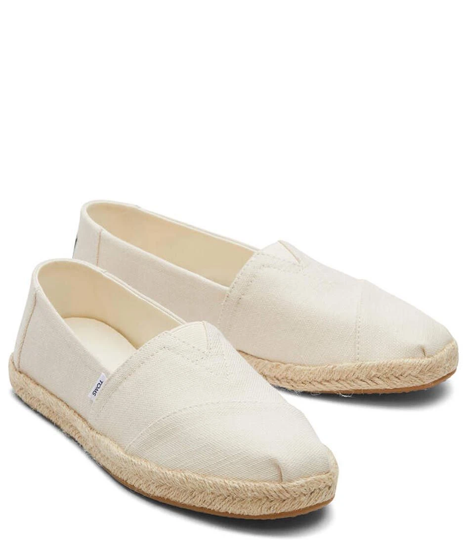 Toms Metallic Linen Alpargata Espadrilles Natural 2 Toms Metallic Linen Alpargata Espadrilles Natural – Image 2