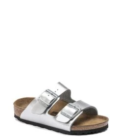 Birkenstock Arizona Kids Birko-Flor Electric Metallic Silver