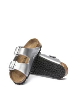 Birkenstock Arizona Kids Birko-Flor Electric Metallic Silver -Chaussures Promotion Boutique 1019147 4
