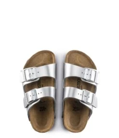 Birkenstock Arizona Kids Birko-Flor Electric Metallic Silver -Chaussures Promotion Boutique 1019147 5