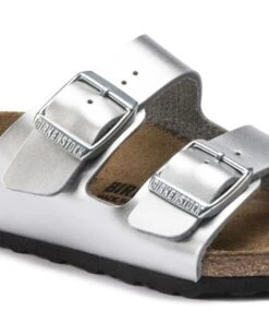 Birkenstock Arizona Kids Birko-Flor Electric Metallic Silver -Chaussures Promotion Boutique 1019147 6