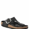 Birkenstock Gizeh Big Buckle Oiled Leather Narrow Black