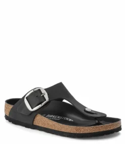 Birkenstock Gizeh Big Buckle Oiled Leather Narrow Black