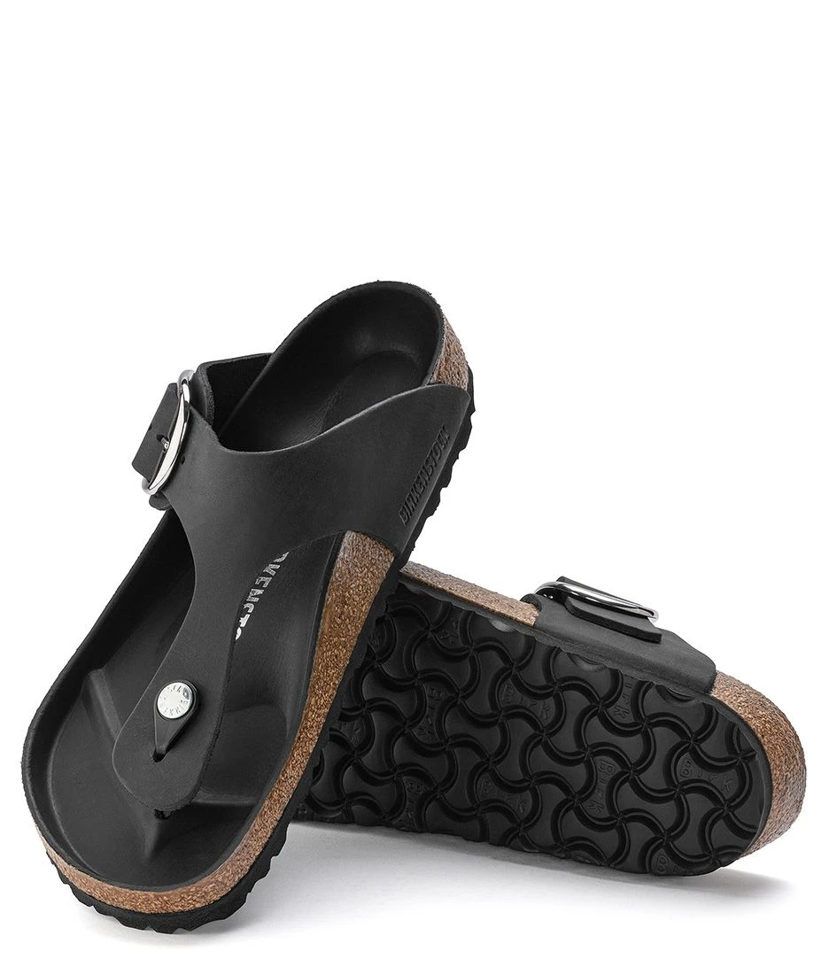 Birkenstock Gizeh Big Buckle Oiled Leather Narrow Black 5 Birkenstock Gizeh Big Buckle Oiled Leather Narrow Black – Image 5