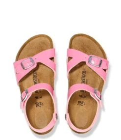 Birkenstock Rio Kids Birko-Flor Patent Narrow Candy Pink -Chaussures Promotion Boutique 1026864 5