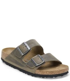 Birkenstock Arizona Oiled Leather Regular Faded Khaki