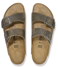 Birkenstock Arizona Oiled Leather Regular Faded Khaki -Chaussures Promotion Boutique 1027022 5