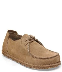 Birkenstock Utti Lace Suede Leather Regular Gray Taupe