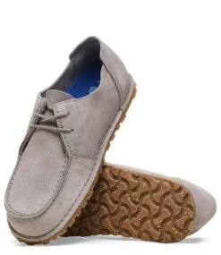 Birkenstock Utti Lace Suede Leather Regular Whale Gray -Chaussures Promotion Boutique 1027311 4