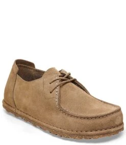 Birkenstock Utti Lace Suede Leather Narrow Gray Taupe