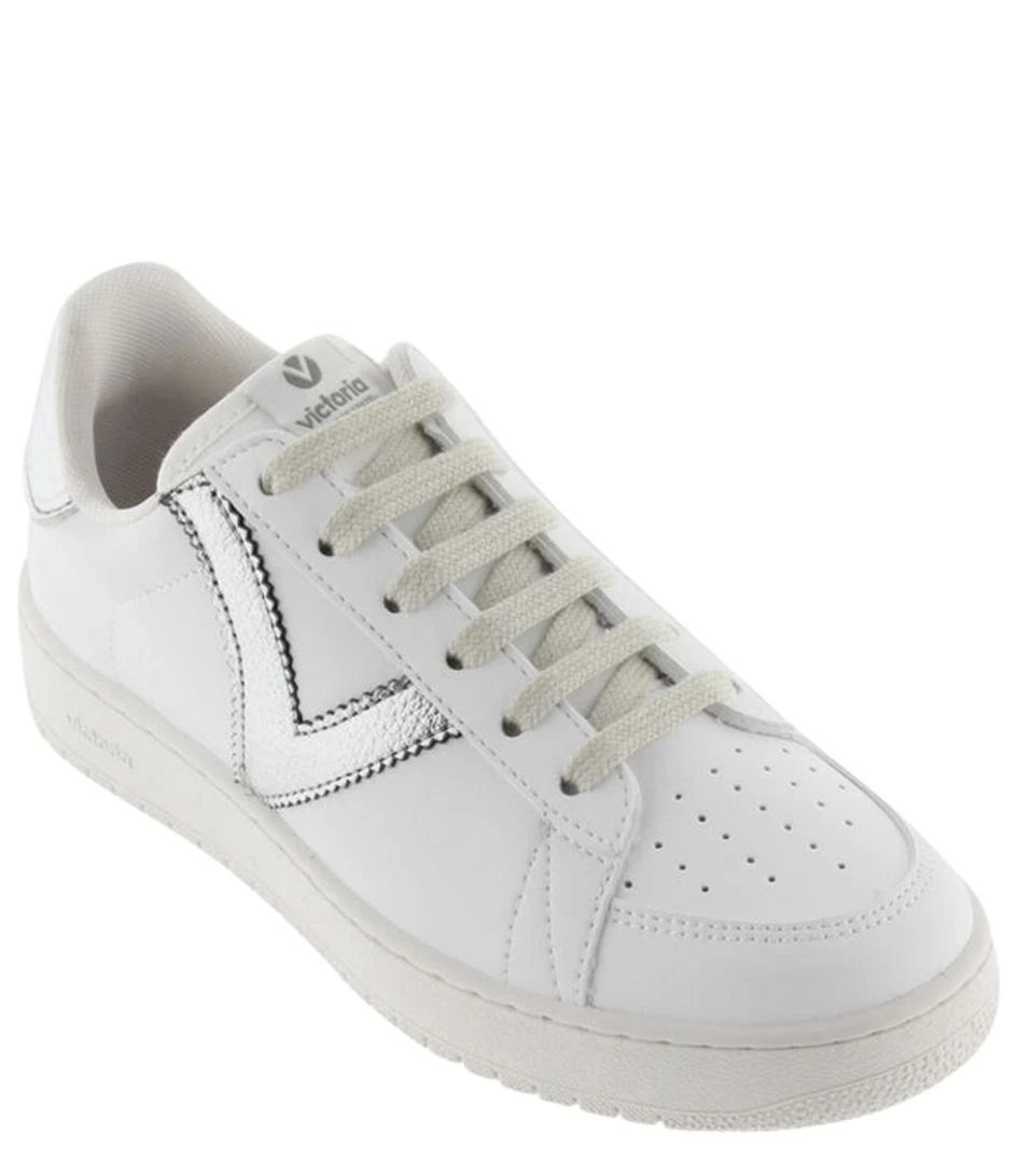 VICTORIA Madrid Basket Efecto Piel & Metal Plata 2 VICTORIA Madrid Basket Efecto Piel & Metal Plata – Image 2