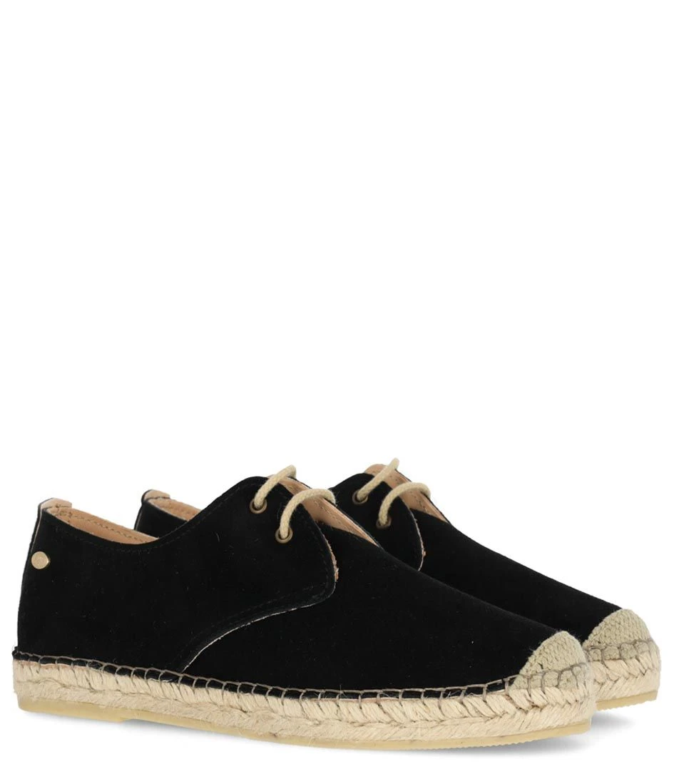 Fred De La Bretonière FRS0040 Espadrille Lace Up Luxury Suede Black 2 Fred De La Bretonière FRS0040 Espadrille Lace Up Luxury Suede Black – Image 2