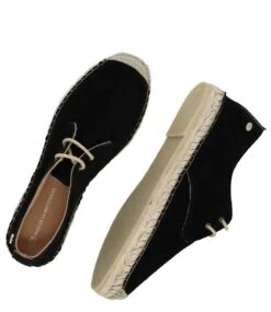 Fred De La Bretonière FRS0040 Espadrille Lace Up Luxury Suede Black 10 Fred De La Bretonière FRS0040 Espadrille Lace Up Luxury Suede Black -Chaussures Promotion Boutique 151010075 1000 5