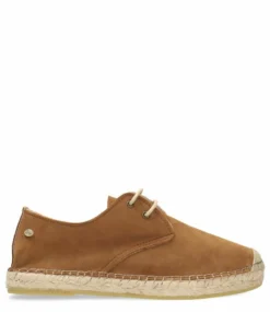 Fred De La Bretonière FRS0040 Espadrille Lace Up Luxury Suede Light Cognac