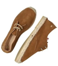 Fred De La Bretonière FRS0040 Espadrille Lace Up Luxury Suede Light Cognac -Chaussures Promotion Boutique 151010075 2005 5
