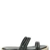 Fred De La Bretonière Espadrille Slipper 2 Cm Metallic Leather Black