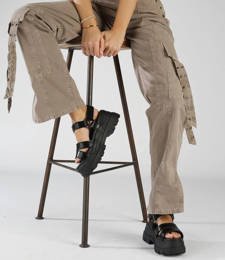 Buffalo Aspha Ts Sandal Black 2 Buffalo Aspha Ts Sandal Black – Image 2