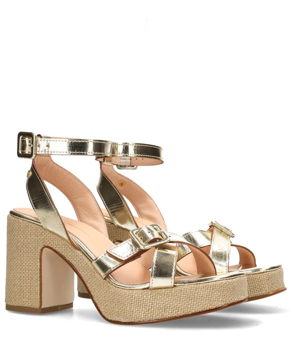 Fred De La Bretonière FRS1445 Sandal Metallic Leather Gold 2 Fred De La Bretonière FRS1445 Sandal Metallic Leather Gold – Image 2