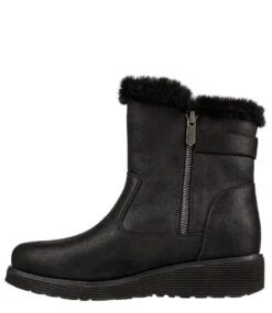 Skechers Keepsakes Wedge-Comfy Winter Black Black -Chaussures Promotion Boutique 167248 bbk 3