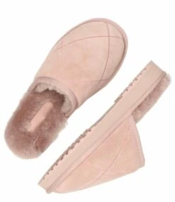 House Slipper Suede With Double Face Dark Pink -Chaussures Promotion Boutique 170020200 5002 3
