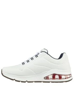 Skechers Uno 2 Air Around You White Navy Red -Chaussures Promotion Boutique 232181 wnvr 3