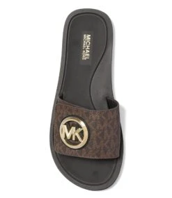 Michael Kors Mk Charm Slide Brown -Chaussures Promotion Boutique 40r4mkfa1b 200 3