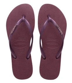 Havaianas Flipflops Slim Logo Metallic Purple Soil