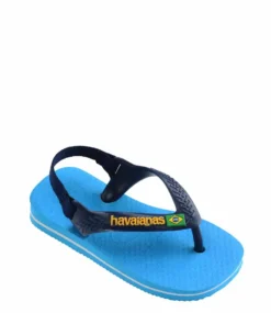 Havaianas Flipflops Baby Brasil Logo Ii Turquoise/Navy Blue -Chaussures Promotion Boutique 4140577 1372 3 jpg