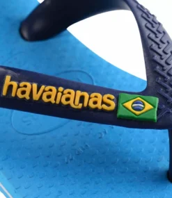 Havaianas Flipflops Baby Brasil Logo Ii Turquoise/Navy Blue -Chaussures Promotion Boutique 4140577 1372 5 jpg