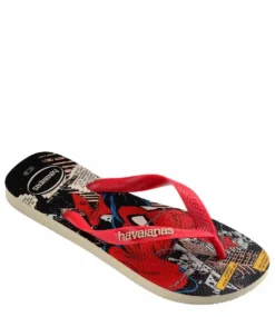 Havaianas Flipflops Top Marvel Classics Beige Straw/Red Ruby -Chaussures Promotion Boutique 4147012 8813 3 jpg