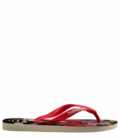 Havaianas Flipflops Top Marvel Classics Beige Straw/Red Ruby -Chaussures Promotion Boutique 4147012 8813 4 jpg