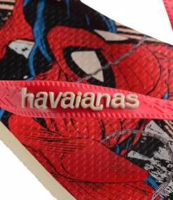 Havaianas Flipflops Top Marvel Classics Beige Straw/Red Ruby -Chaussures Promotion Boutique 4147012 8813 5 jpg