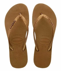 Havaianas Flipflops Slim Flatform Sparkle Bronze