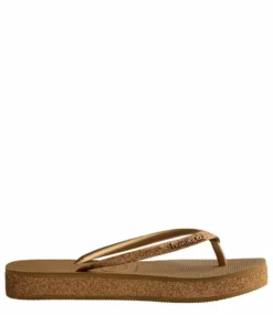 Havaianas Flipflops Slim Flatform Sparkle Bronze -Chaussures Promotion Boutique 4147256 1856 5 jpg