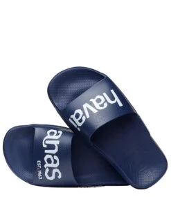 Havaianas Slide Logomania Navy Blue/Navy Blue -Chaussures Promotion Boutique 4148124 4368 4