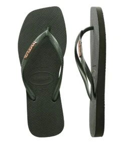 Havaianas Flipflops Square Logo Metallic Green Olive 9 Havaianas Flipflops Square Logo Metallic Green Olive -Chaussures Promotion Boutique 4148257 4896 5