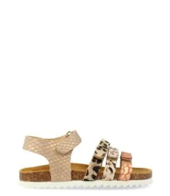 Grls Sandal Mlti Strap SlimFit Taupe Fantasy